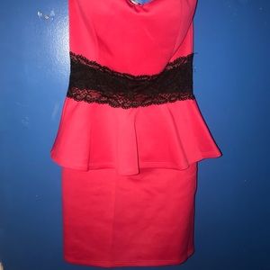 Hot Pink Peplum Dress